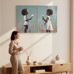 Charming Ice Cream Kids Canvas Art Set